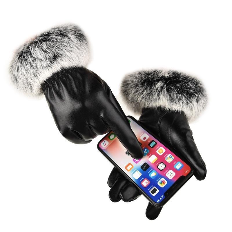 ❄2026 Elegant synthetic leather touchscreen gloves❄