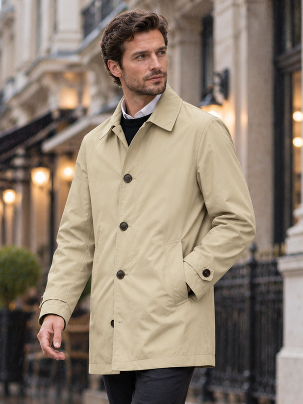 Men's Waterproof Mid-Length Trench Coat【FREE SHIPPING】