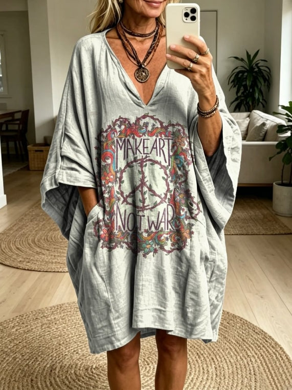 Peace Dolman Sleeve Dress