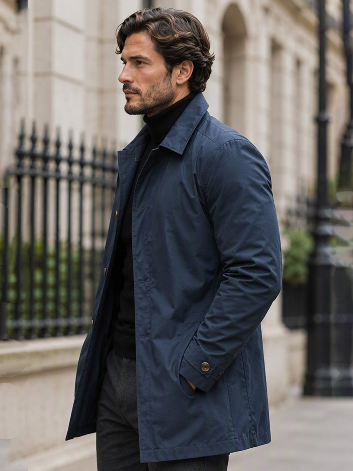 Men's Waterproof Mid-Length Trench Coat【FREE SHIPPING】