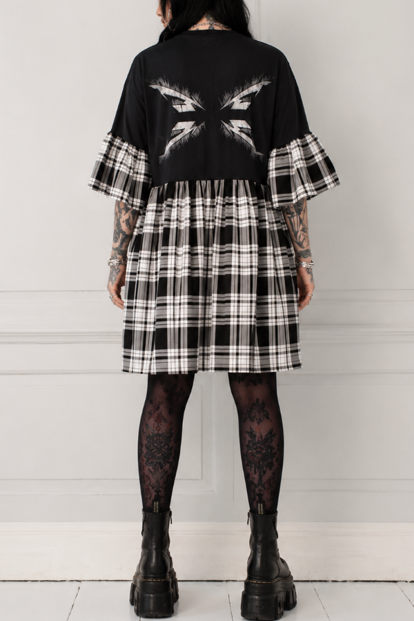 Metallica Puff Sleeve Dress