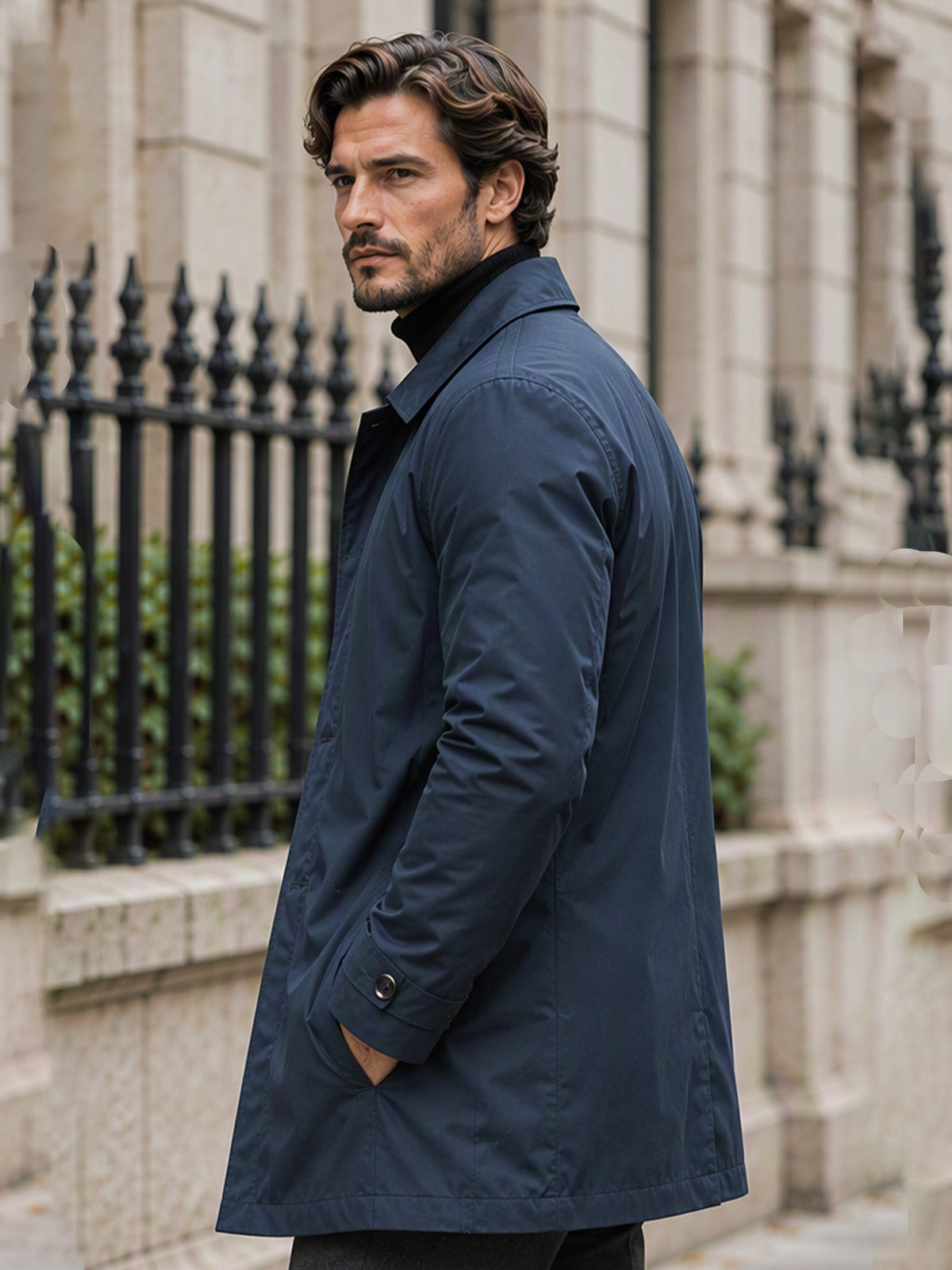 Men's Waterproof Mid-Length Trench Coat【FREE SHIPPING】