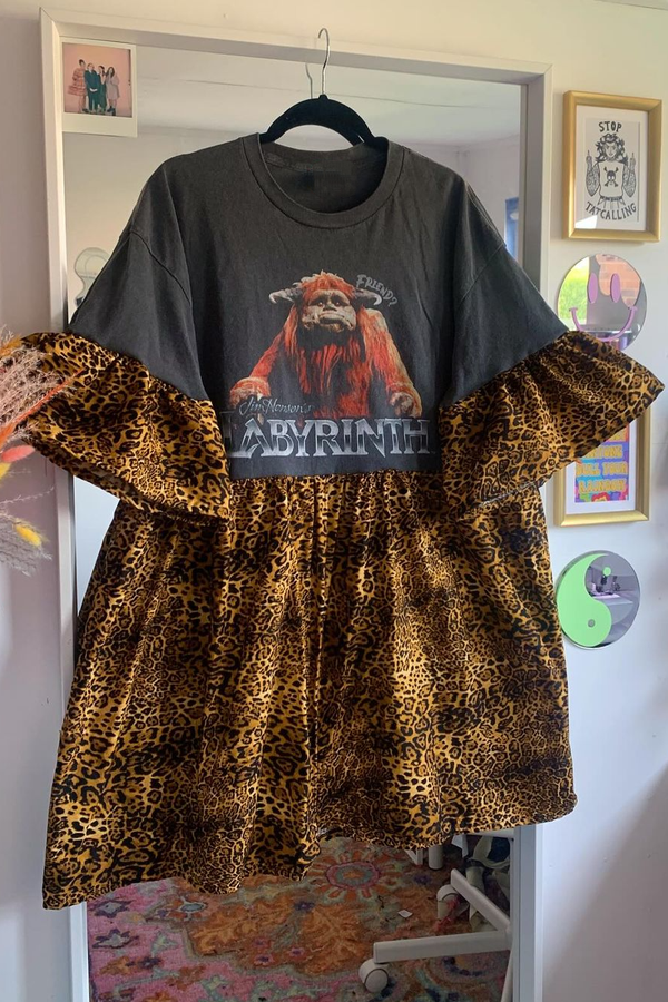 Labyrinth Puff Sleeve Dress