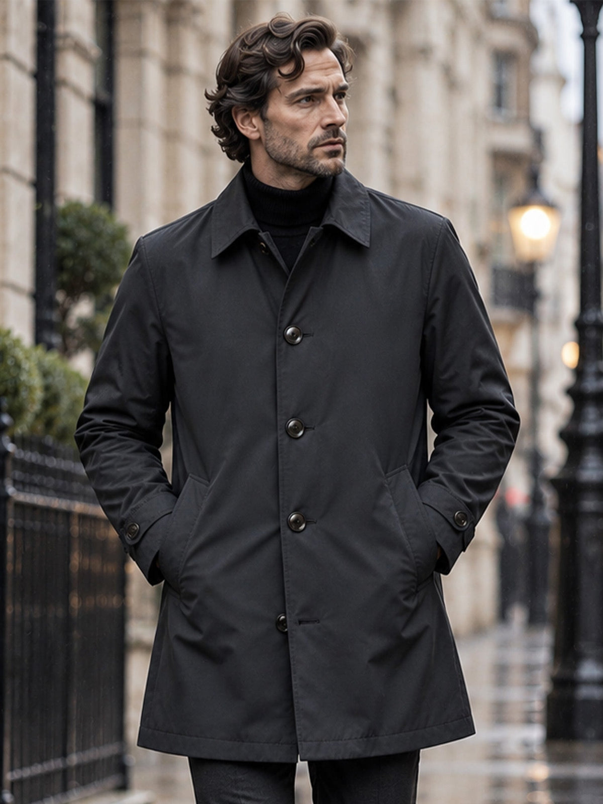 Men's Waterproof Mid-Length Trench Coat【FREE SHIPPING】