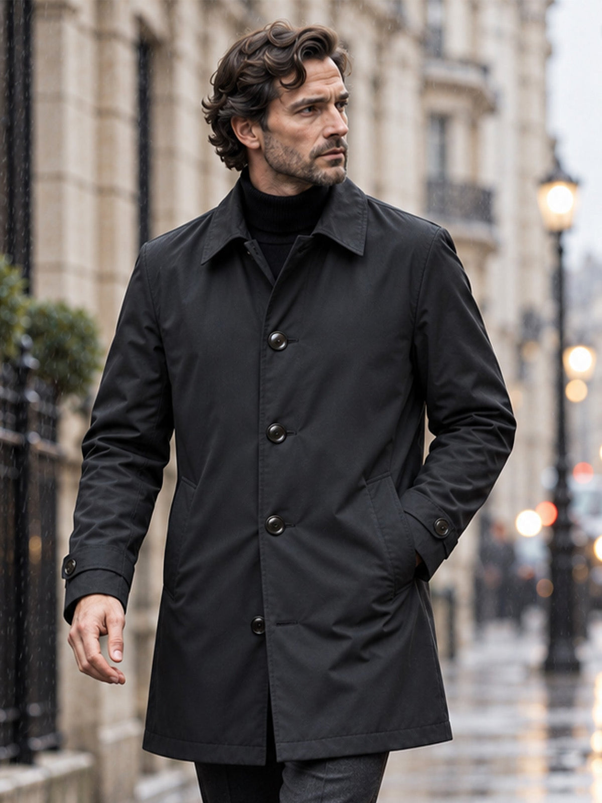 Men's Waterproof Mid-Length Trench Coat【FREE SHIPPING】