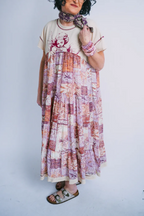 Angel Print Short Sleeve Dress