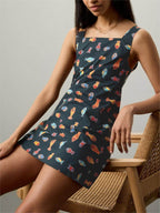 Fish Print Playful Mini Dress