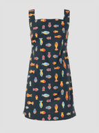 Fish Print Playful Mini Dress