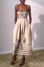 Fashionable printed swing dress