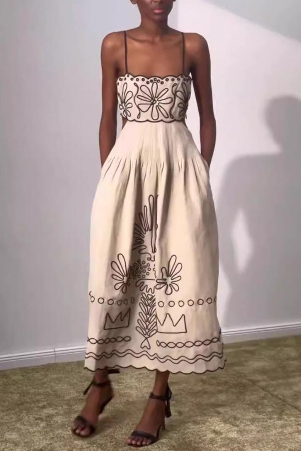 Fashionable printed swing dress