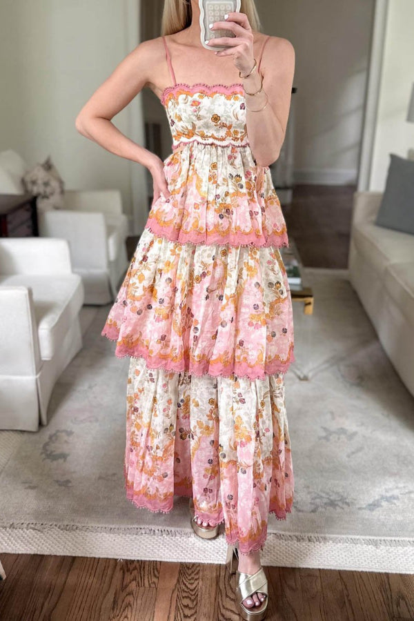 Fashionable Embroidered Cake Sling Dress