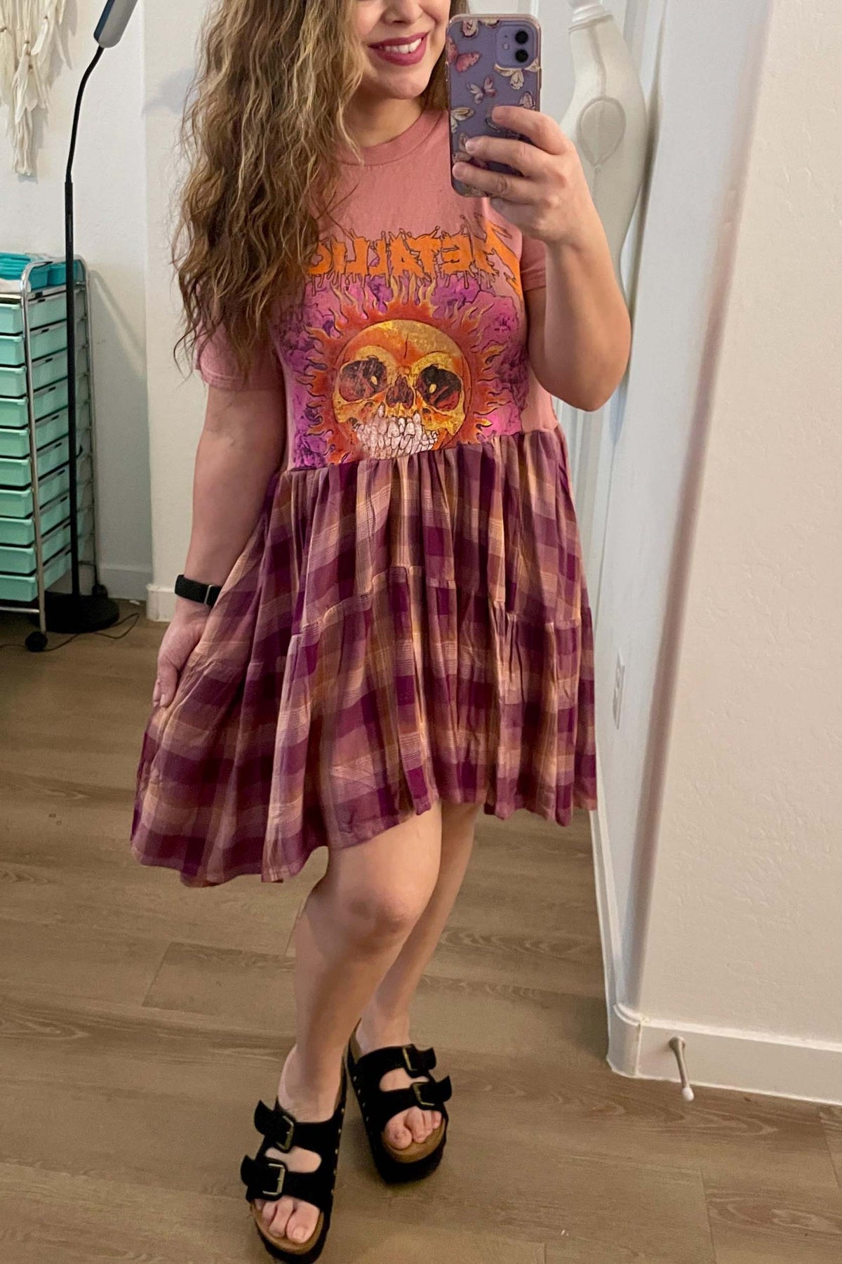 Metallica Paneled Dress