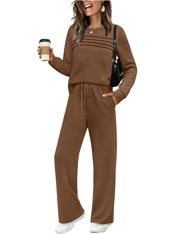 🔥LAST DAY SALE 70% OFF👍✨Women's 2026 Casual Crew Neck Top & Drawstring Pants Set
