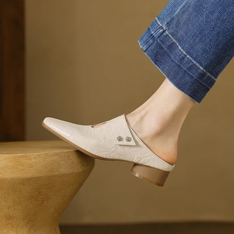 Olga | Genuine Leather Mules