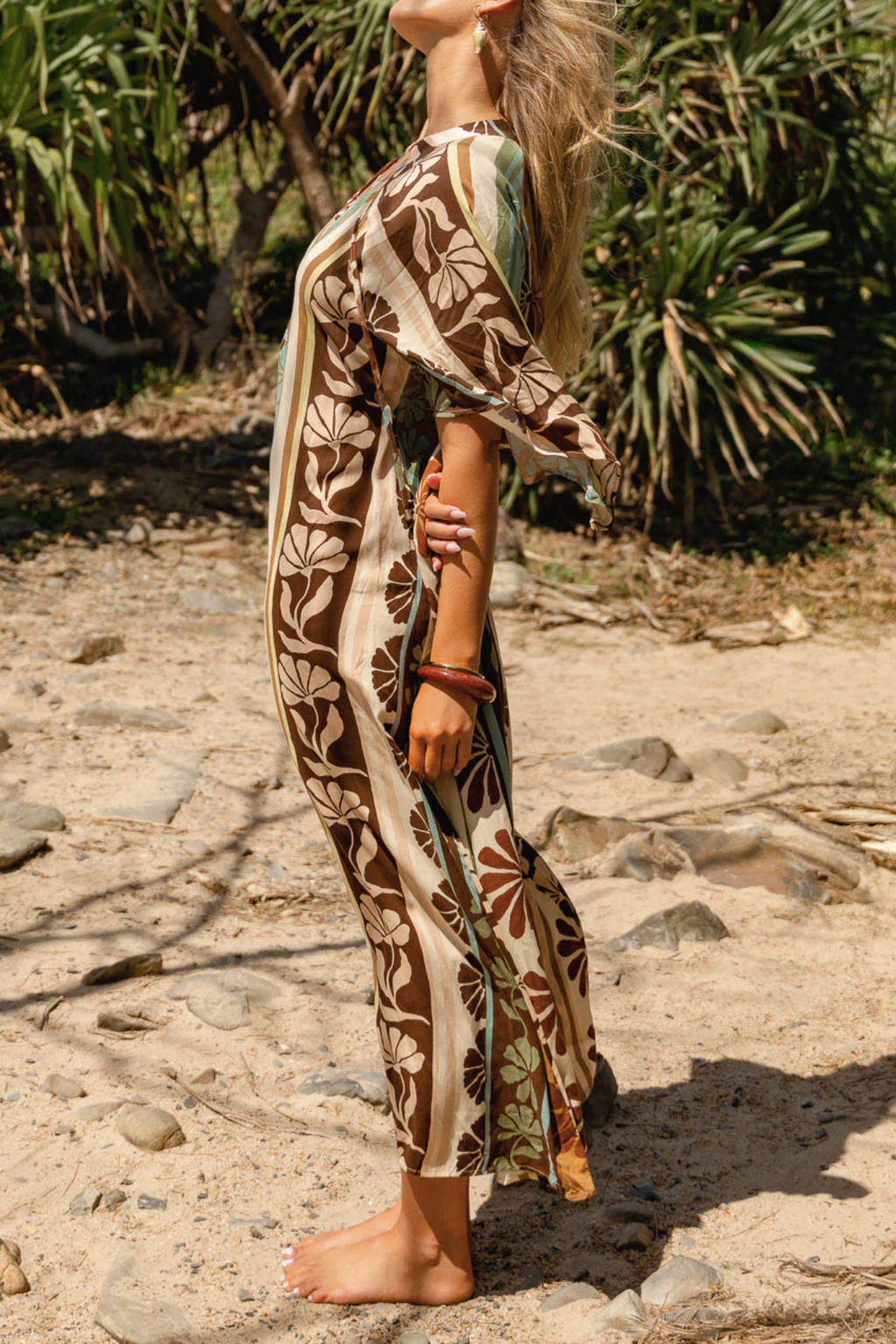 Cacao Print Bree Maxi Dress