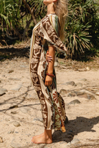 Cacao Print Bree Maxi Dress