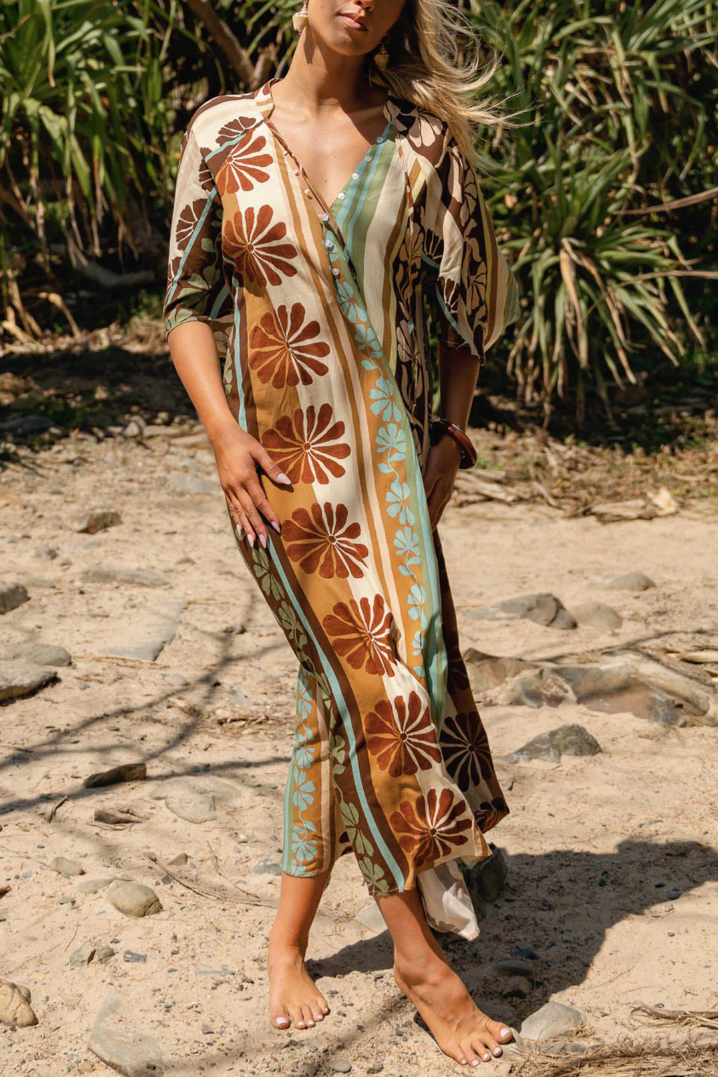 Cacao Print Bree Maxi Dress