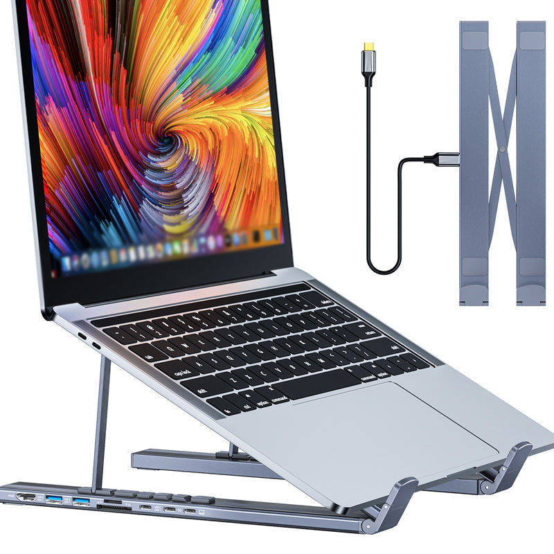 💥HOT SALE💥Limited-time offer-USB-C Docking Station Laptop Stand with 4K HDMI