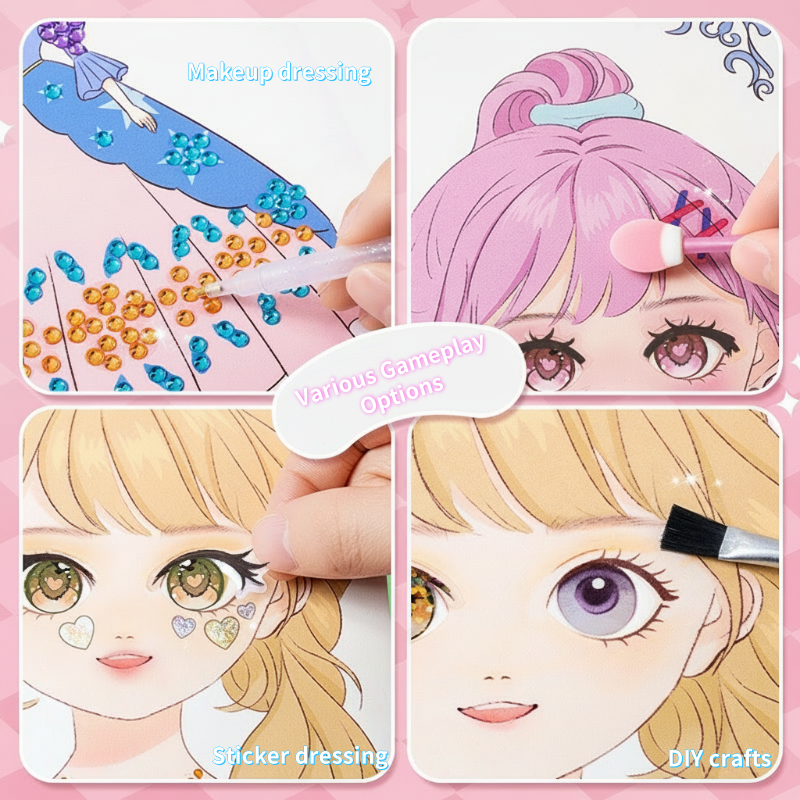 👑 50% OFF NOW! 🎨 Princess Makeup & Shimmer Art Craft Kit – Mess-Free Paper Play, Realistic Fun for Girls ✨