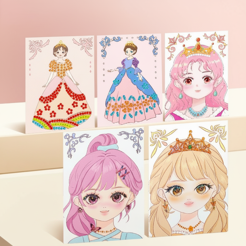👑 50% OFF NOW! 🎨 Princess Makeup & Shimmer Art Craft Kit – Mess-Free Paper Play, Realistic Fun for Girls ✨
