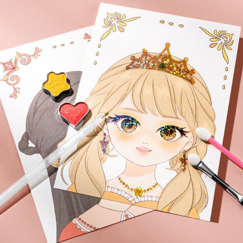 👑 50% OFF NOW! 🎨 Princess Makeup & Shimmer Art Craft Kit – Mess-Free Paper Play, Realistic Fun for Girls ✨