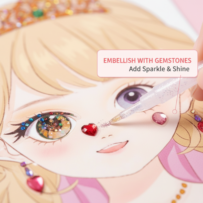 👑 50% OFF NOW! 🎨 Princess Makeup & Shimmer Art Craft Kit – Mess-Free Paper Play, Realistic Fun for Girls ✨