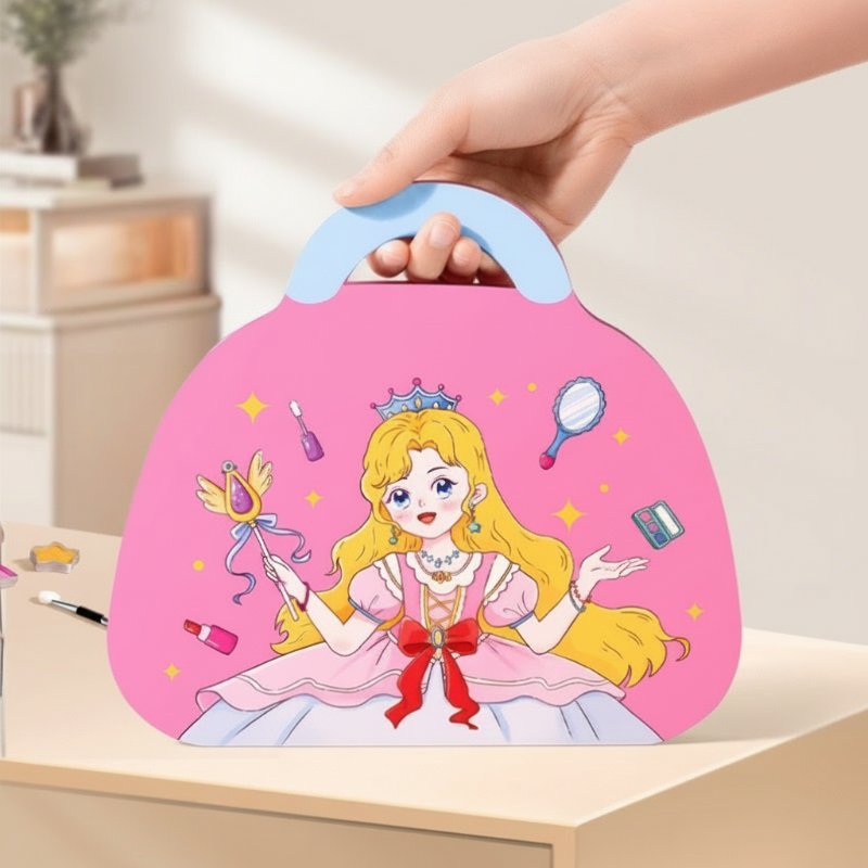 👑 50% OFF NOW! 🎨 Princess Makeup & Shimmer Art Craft Kit – Mess-Free Paper Play, Realistic Fun for Girls ✨