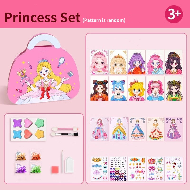 👑 50% OFF NOW! 🎨 Princess Makeup & Shimmer Art Craft Kit – Mess-Free Paper Play, Realistic Fun for Girls ✨