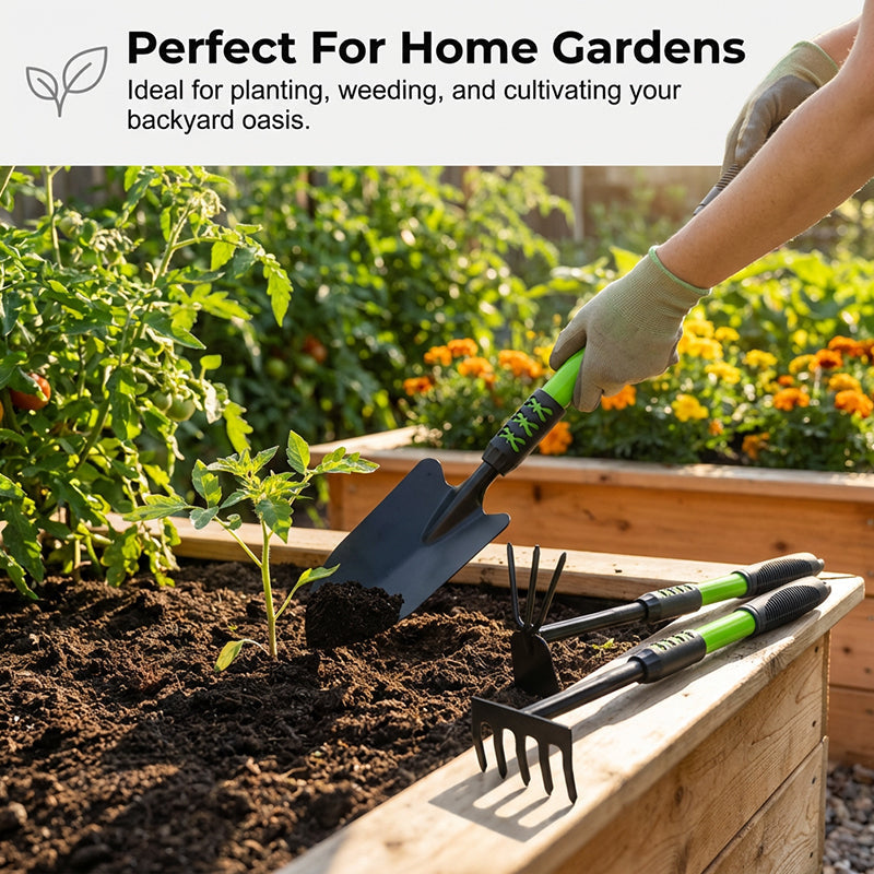 Garden Tool Set with Extended Long Handle