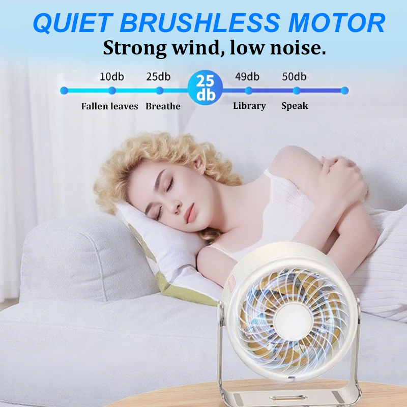100-Speed Mini Desk Fan with Digital Display