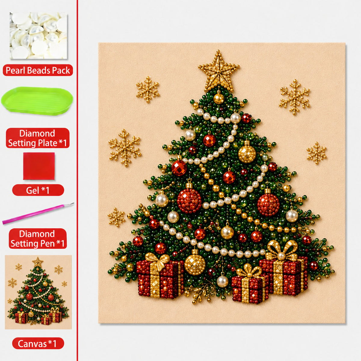 🎄Christmas Pre Sale ￡7.99!!⚡50K+ SOLD!🎅🧘Relaxing & Beginner-Friendly - 🎨💎DIY Christmas Pearl Art Kit