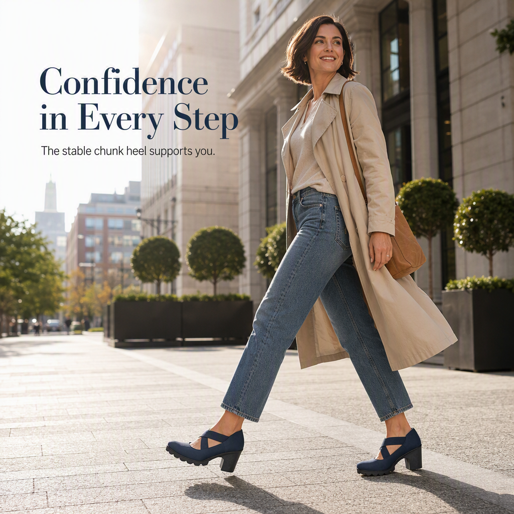 Womens Round Toe Crisscross Strap Mary Jane Shoes Chunky Heel Platform Cutout High Heels