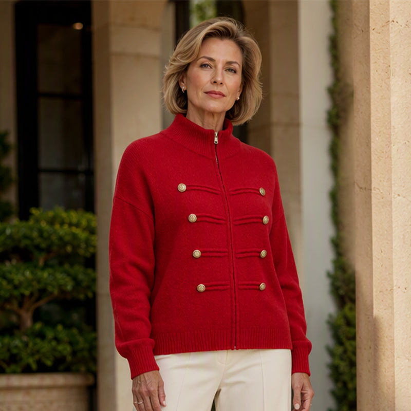 ⏳LAST DAY: ANNIVERSARY SALE, ONLY $49,99! Effortless Elegance | Women's Casual Double Zipper Sweater Jacket